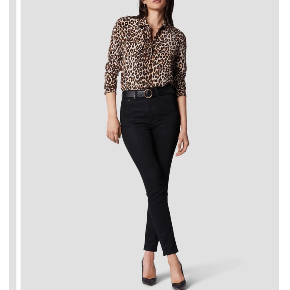 A. Byer Semi-Shear Leopard Blouse SIZE S
